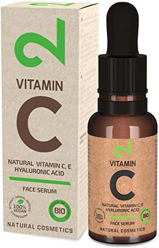 DUAL Vitamin C Face Serum| Suero Facial 100% Natural Con Vitaminas C, E y Ácido Hialurónico | Poder Vegetal | Hidratación y Anti-edad | Certificado por Laboratorio | 20ml | Hecho en Alemania