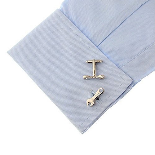 Ducomi® Línea Gemelos de Plata y Oro Chapado (Llave Inglesa)