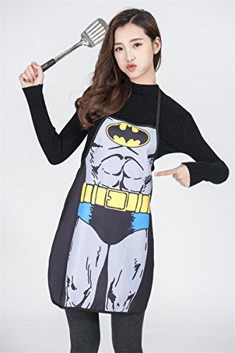 Ducomi Superhero - Delantal de Chef de Cocina para Hombre, Mujer y Niño - Mixto,Algodón, Ajustable, Longitud 72 cm - Uso Profesional o Doméstico - Impresiones Sexy, Divertidas, Vintage y Clásicas para Masterchef, Chefs y Chefs Estrellados (Superman)