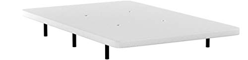 Duérmete Online - Base Tapizada 3D Reforzada 5 Barras de Refuerzo y Válvulas de Ventilación + 6 Patas, Blanco, 90x190