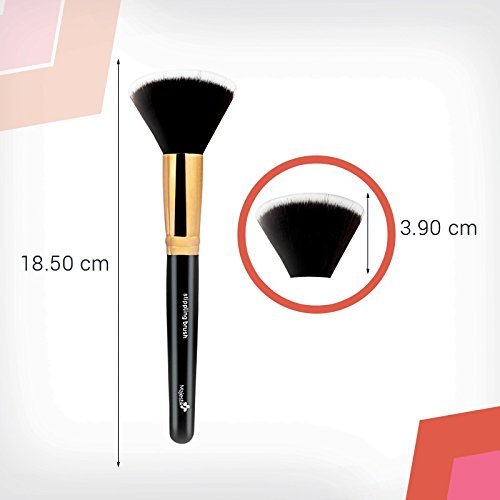Duo de brocha mofeta de – PREMIUM (22,9 cm cepillo, mejor líquido Fundación Brush, Pincel, Brocha facial. Perfecto para profesional aerógrafo acabado.