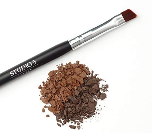 Dúo para cejas de pincel y cepillo de Studio 5 Cosmetics. Para mantener, dar forma, agregar polvo y aplicar color y gel.