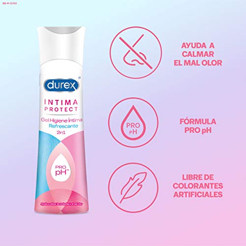 Durex Íntima Protect Gel Higiene Íntima Refrescante 2In1, Fórmula Pro-Ph, Hipoalergénico Y Libre De Colorantes Artificiales - 200 ml