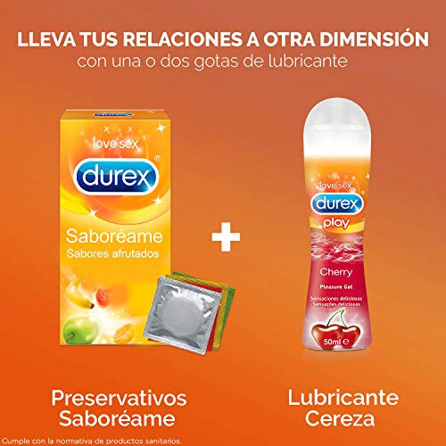Durex Lubricante Sabor y Aroma Cereza de Base Agua - 50 ml