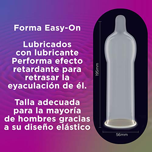 Durex Preservativos Placer Prolongado con Efecto Retardante - 12 condones