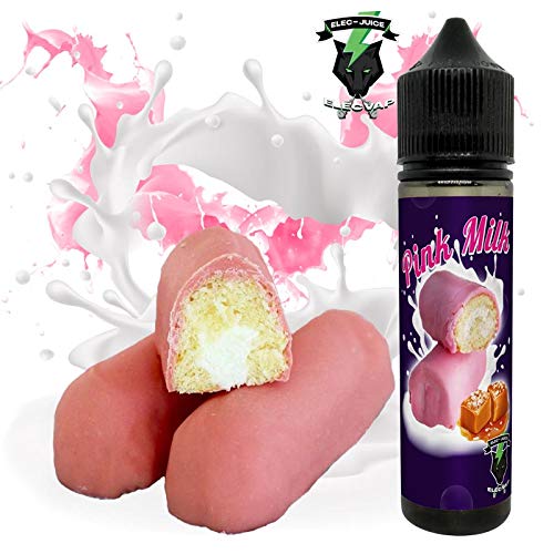 E-Liquid PINK MILK de ElecVap - Sin Nicotina - 60ml formato TPD - 0MG Nicotina - E-Liquido para Cigarrillos Electronicos - E Liquidos para Vaper