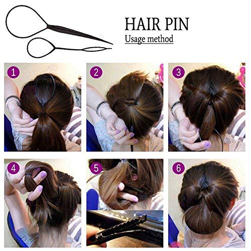 Ealicere 25pcs Accesorios de Peinado, Herramientas Accesorios Hacedor Braid Cabello Trenzado Peinado Clip Herramientas para Diseño de Espuma para Niñas Mujeres con pelo DIY