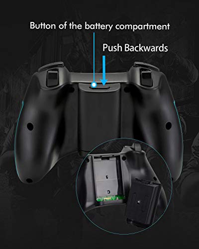 EasySMX Mando para PC, [Regalos Originales] Mando Inalámbrico PS3 Gamepad Wireless Compatible con Windows XP y Vista, Windows 7/8/8.1/10 y 10, PS3, Android y Operación Rango hasta 10M (Azul)