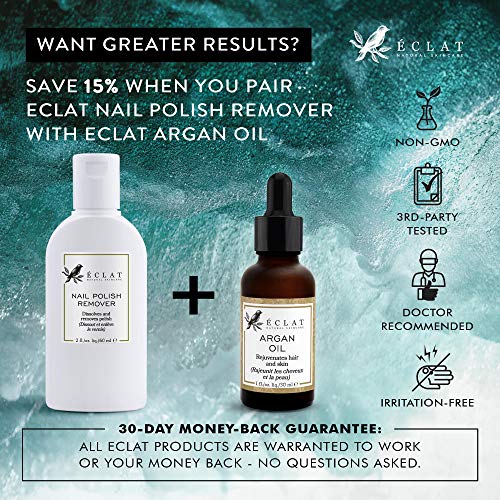Eclat - Removedor de esmalte de uñas ecológico - Sin acetona - Seguro y no tóxico