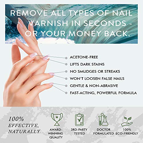 Eclat - Removedor de esmalte de uñas ecológico - Sin acetona - Seguro y no tóxico