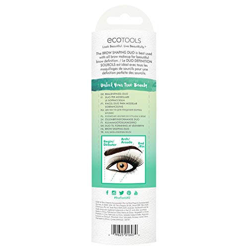 Ecotools® - Juego con 2 brochas para maquillaje de cejas