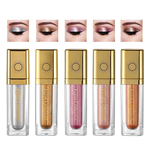 Effie Lancelot 5 Colores Sombra de Ojos líquida- Impermeable, Brillante, Resistente al agua, Maquillaje de pigmentos maquillaje set