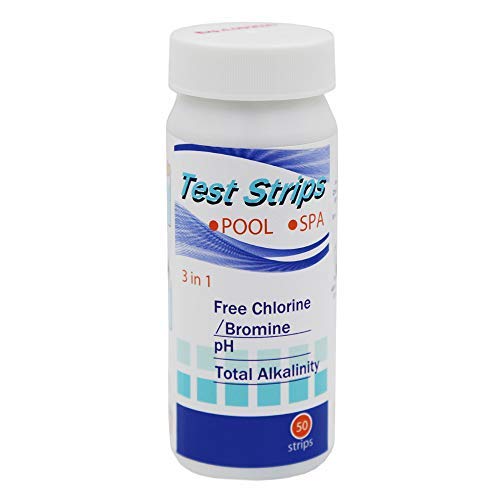 EKUPUZ Kit Dispensador Cloro Piscina,Dispensador Flotante de Piscina Tiras de Prueba de SPA 3 en 1 50 Tabletas de Cloro para Piscina Piscina Dispensadora