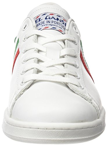 El Ganso Low Top Blanca Bandera Italia - Zapatillas, Unisex, Color Blanco, Talla 37