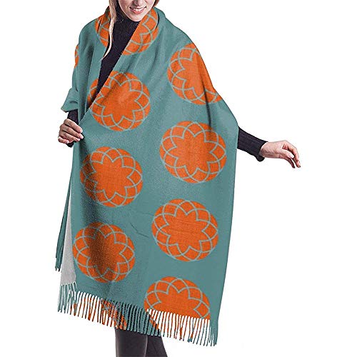 Elaine-Shop Jade Lotus Chal Wrap Bufanda cálida de invierno Cape Cashmere Scarf Wrap