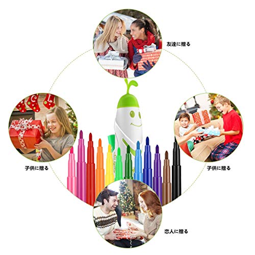 Electric Spray Art Pen Airbrush Marker Set Pluma de pintura de acuarela Pluma mágica Marcadores de colores Niños Regalo de juguete para niños Paperllong