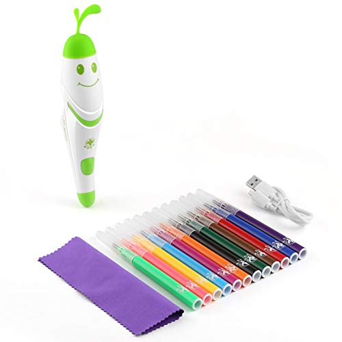 Electric Spray Art Pen Airbrush Marker Set Pluma de pintura de acuarela Pluma mágica Marcadores de colores Niños Regalo de juguete para niños Paperllong