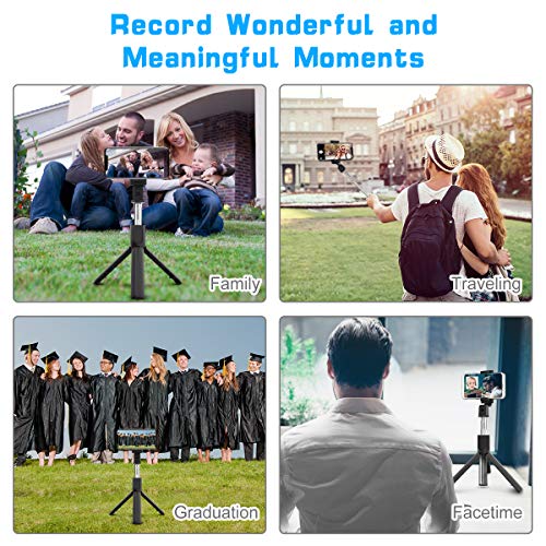 ELEGIANT Palo Selfie Trípode, Selfie Stick Móvil Bluetooth para Viaje Autofoto Extensible de Control Remoto Monopié 3 en 1 Obturador Deportivo Rotación 360 Grados para iPhone XS Samsung Huawei Xiaomi