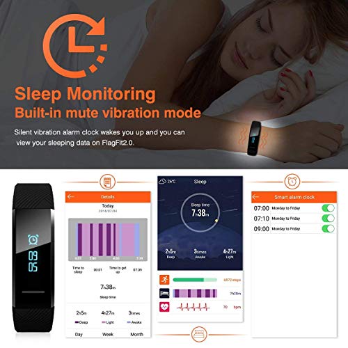 ELEGIANT Pulsera de Actividad Inteligente Reloj Deportivo IP67 para Hombre Mujer con GPS Monitor de Sueño Podómetro Contador Notificación Whatsapps Facebook Llamadas iPhone Huawei Xiaomi Android …