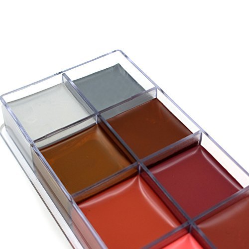 ELEVEN EVER La pintura corporal Flash tattoo 12 colores pintura de la cara de paleta de maquillaje de Halloween brillante pintura hacer tatuajes temporalis(2)