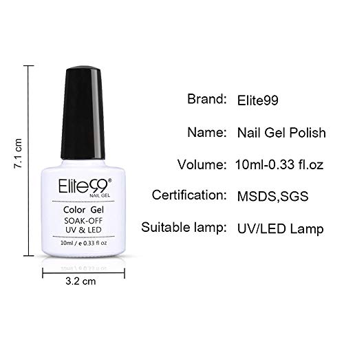 Elite99 Esmaltes Semipermanentes de Uñas en Gel UV LED, 6pcs Kit de Esmaltes de Uñas 10ml 008
