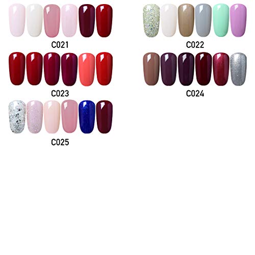 Elite99 Esmaltes Semipermanentes de Uñas en Gel UV LED, 6pcs Kit de Esmaltes de Uñas 10ml 011