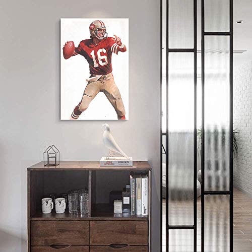 Elliot Dorothy San Francisco 49ers Die Hard Fan Wall Art for Bedroom Wall Decor for Home Kitchen Office Modern 12"x16", Unframed/Frameable