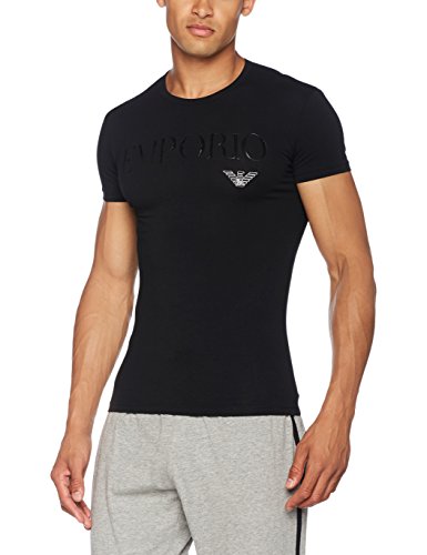 Emporio Armani CC716 111035_00020, Camiseta Interior para Hombre, Negro (Black), Medium (Tamaño del Fabricante:M)