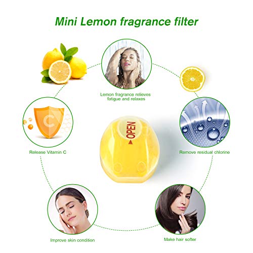 Enibon Alcachofa de Ducha de Mano, Cabezal de Ducha con Manguera, Vitamina C Filtro Ducha Alta Presión Ahorra Agua, Vita Shower de Iones Negativos Elimna Cloro y Flúor, Descalcificador de Agua