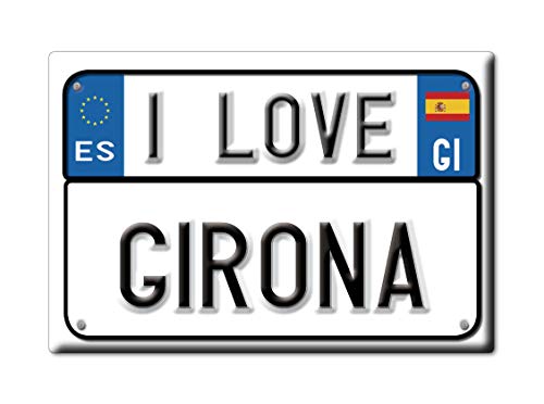 Enjoymagnets GIRONA Souvenir IMANES DE Nevera Reino Unido CATALUÑA IMAN Fridge Magnet Corazon I Love (VAR. Targa)