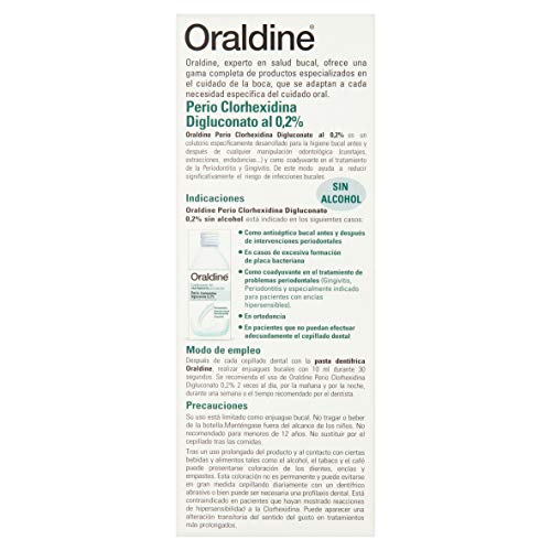 Enjuague Bucal - Oraldine Perio clorhexidina 0.2% - 400ml