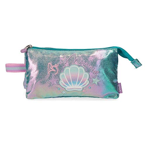 Enso Estuche Tres Compartimentos Be a Mermaid, color Verde