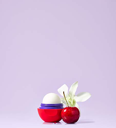 EOS Flavor Cherry Vanilla Lip Balm, cuidado de labios hidratante con sabor de cerezo y vainilla, para labios suaves, con manteca de karité natural, 7 g