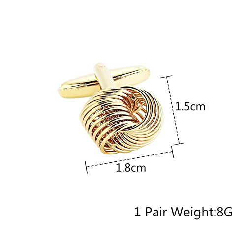 Epinki Joyería Hombre Acero Inoxidable Gemelos Oro Love Nudo Camisa Botones de Puños