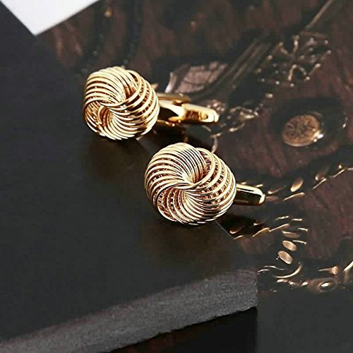 Epinki Joyería Hombre Acero Inoxidable Gemelos Oro Love Nudo Camisa Botones de Puños
