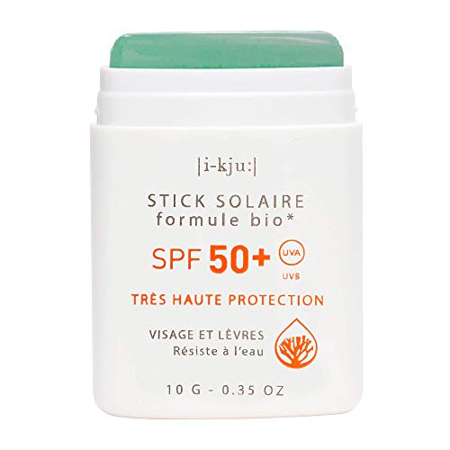 EQ | Protector Solar Facial en Stick SPF50+ - Filtros Minerales - Cara y Zonas Sensibles - Protección UVA UVB muy alta - Resistente al Agua - Verde - 10g