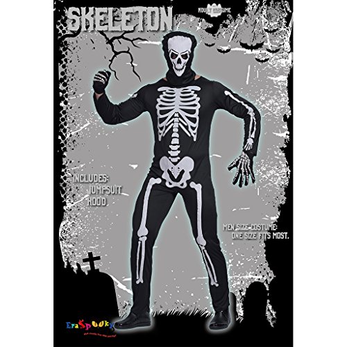 EraSpooky Esqueleto Hombre Comedia Novedad Disfraz Halloween Skeleboner Talla única (XX-Large)