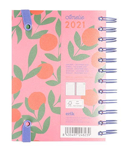 ERIK - Agenda anual 2021 Amelie, Día página (11,4x16 cm)