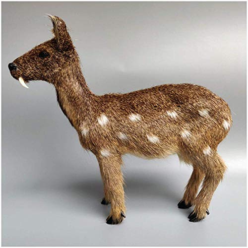 Escultura Animal Artificial Escultura de Animales de jardín Modelo de Ciervo almizclero - Juguete Realista Realista de Animales Salvajes - para Manualidades Decoración de jardín para el hogar Regalos