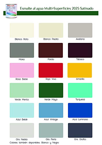 Esmalte al Agua Multisuperficies (metal, madera, plástico, etc.) 2025 Satinado 750 ml. (750 ml, Verde Mayo)