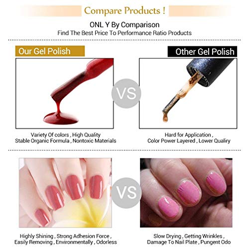 Esmalte de Uñas Semipermanente Kit de Esmaltes Semipermanentes Uñas de Gel de Colores Pintauñas Manucira Soak off 4pcs 15ml de Fairyglo - F1503