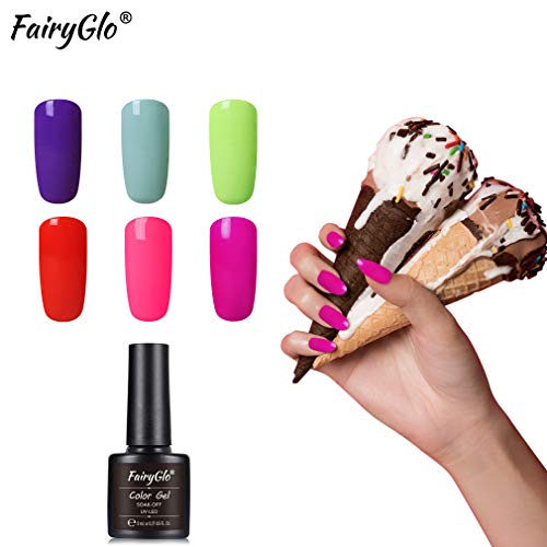 Esmalte de Uñas Semipermanentes Set de Uñas Pintauñas Manicura Semipermanente Color Uñas de Gel UV LED Soak Off 20pcs 8ml de Fairyglo - Macaron kit 009