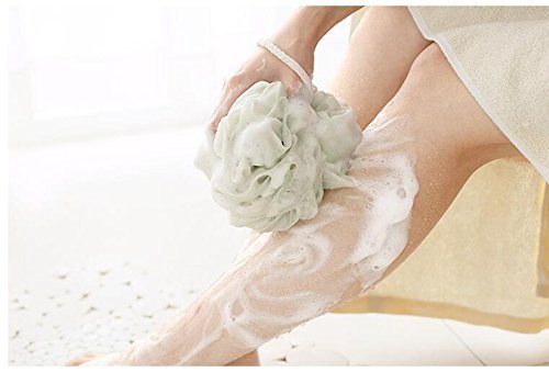 Esponja de baño para la ducha 4 unidades de 60 g cada una, esponja puf de malla lufa para el baño