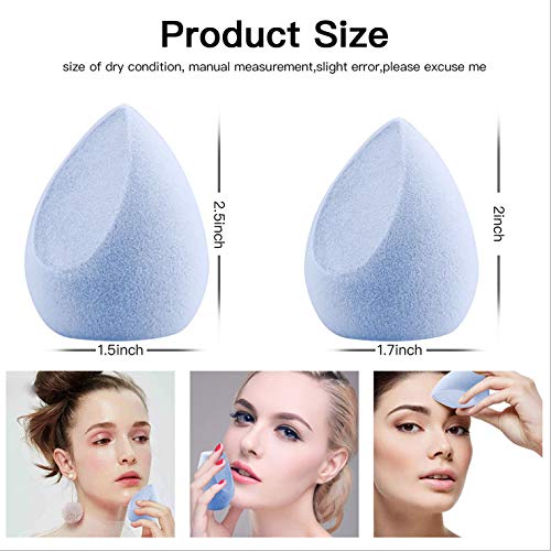 Esponja Maquillaje Microfibra Velvet Sponge, látex, dos capa de tecnología, makelloses Blender de maquillaje para Razón reflectantes, polvo y cremas (4 de terciopelo de esponja Ramo de） (4pcs)