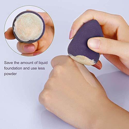 Esponja Maquillaje - Miss Gorgeous Makeup Blender Beauty Esponjas Para Maquillaje Facial Caja de Regalo (4unidades, Púrpura)