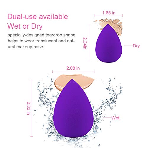 Esponja Maquillaje, O'Vinna [7-Pack] Esponjas para Maquillaje Facial de Belleza (5 Piezas Esponja De Maquillaje + 2 Piezas Makeup Esponja Soportes)