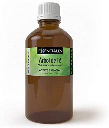 Essenciales - Aceite Esencial de Árbol de Té, 100% Puro, 100ml | Aceite Esencial Melaleuca Alternifolia - Tonificante, Antiséptico y Antifúngico
