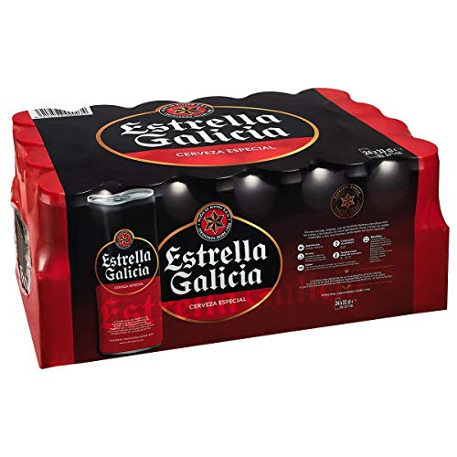 Estrella Galicia Especial Cerveza - Pack de 24 latas x 330 ml - Total: 7.92 L