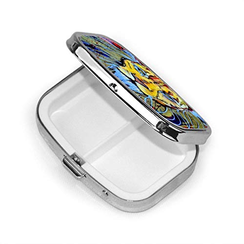 Estuche cuadrado para píldoras de León Beast King Jah Rasta caja portátil bolsillo monedero Tablet medicina titular de viaje organizador