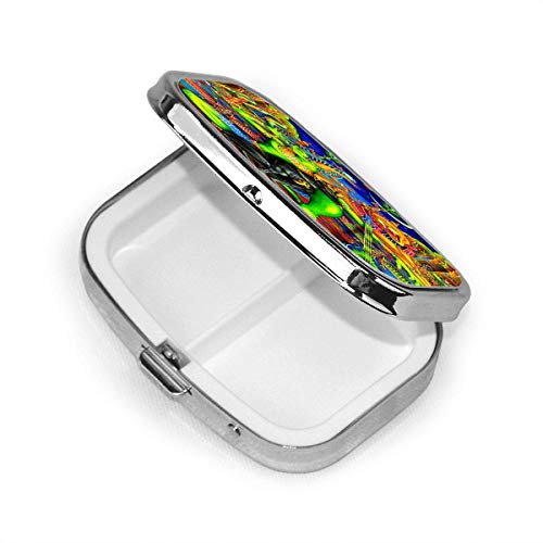 Estuche cuadrado para píldoras de león faraón para perro sirviente de perro caja portátil monedero tableta medicina titular organizador de viajes